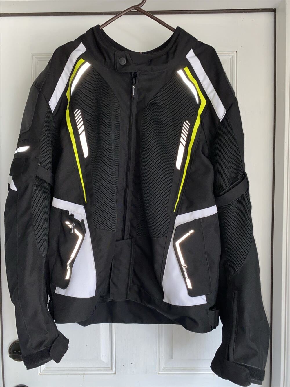 Gryphon Motorcycle Jacket Black Mens Size 2XL Padded Certified Impact Protection